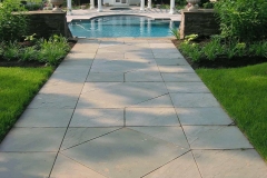 Blue/ Gray Natural Cleft Walkway w/ Diamond inserts