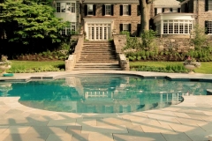 Curved Bluestone Pool & Spa Coping with Rocked Edges