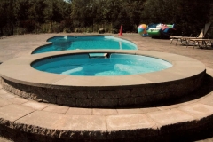 Curved Bluestone Spa Coping