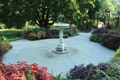 Fountain with Radial-Cut Bluestone Paving