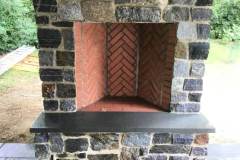 Outdoor Fireplace with Bluestone Hearth
