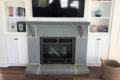 Surround, Hearth & Mantle with Rocked Edges