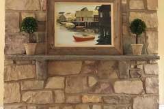 Rocked Edge Mantle with Bluestone Corbels