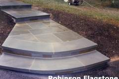 Curved Treads with Natural Cleft Risers