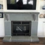 Hearth, Mantle & Surround with Rocked Edges